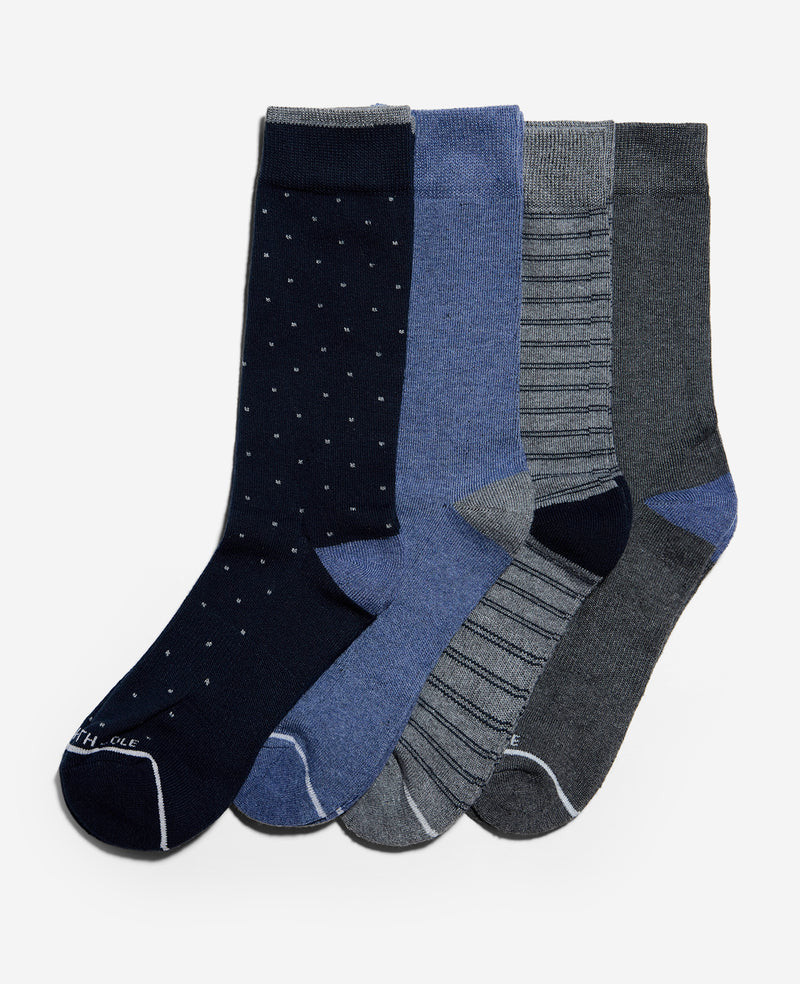 Kenneth Cole - Ribbed Crew Sock 4-Pack MENS SOCKS for Men