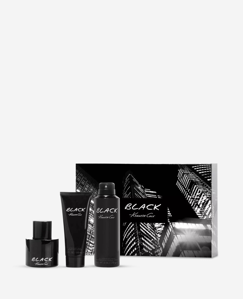 Kenneth Cole - Black Eau de Toilette 3pc Gift Set Mens Fragrance Gift for Men 