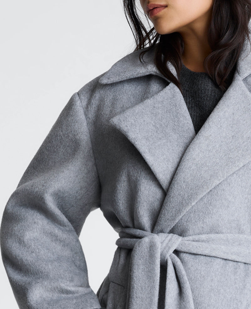 Brushed Felt Trench Coat | Kenneth Cole