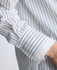Oversized Long Sleeve Button Front Shirt with Double Cuff