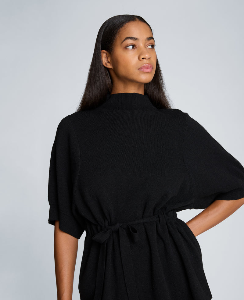 Kenneth Cole - Short Sleeve Tunnel Belt Mock Neck Sweater WOMENS SWEATER for Women