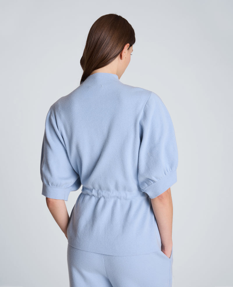 Kenneth Cole - Short Sleeve Tunnel Belt Mock Neck Sweater WOMENS SWEATER for Women