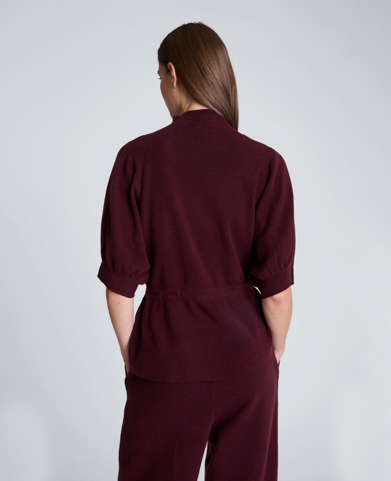 Kenneth Cole - Short Sleeve Tunnel Belt Mock Neck Sweater WOMENS SWEATER for Women