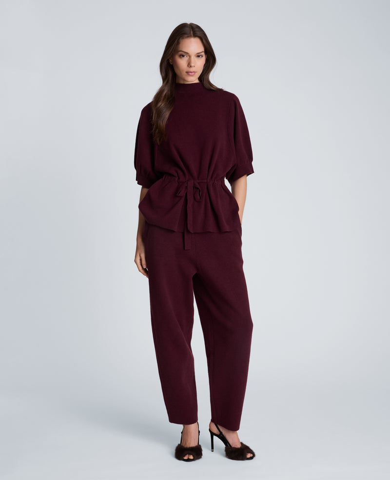 Kenneth Cole - Short Sleeve Tunnel Belt Mock Neck Sweater WOMENS SWEATER for Women