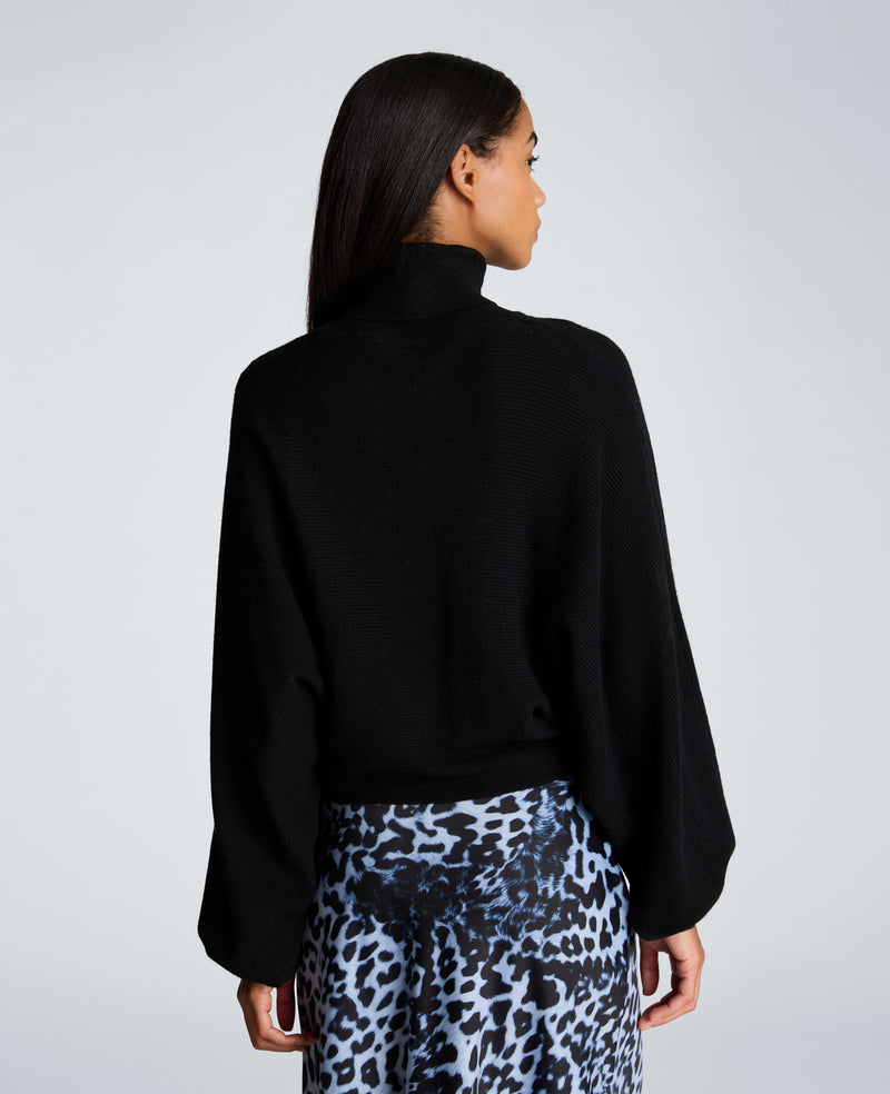 Kenneth Cole - Horizontal Shaker Crop Turtleneck WOMENS SWEATER for Women