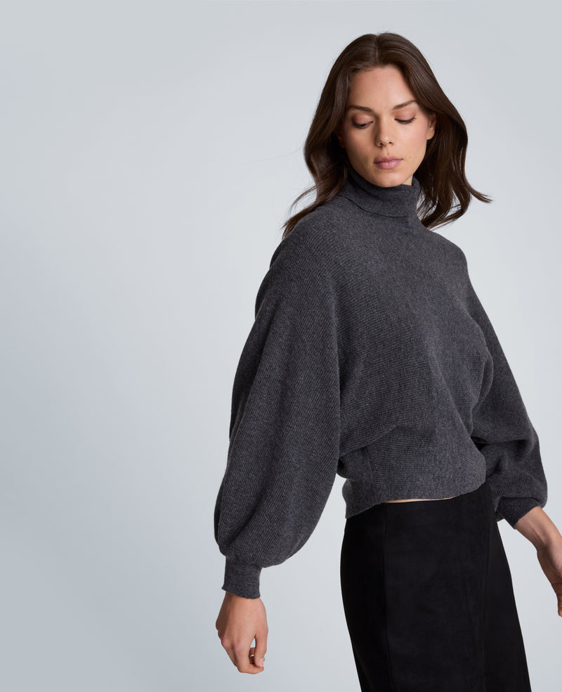 Kenneth Cole - Horizontal Shaker Crop Turtleneck WOMENS SWEATER for Women