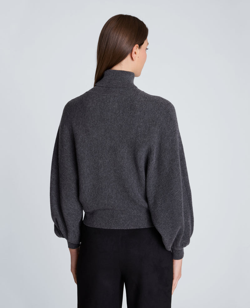 Kenneth Cole - Horizontal Shaker Crop Turtleneck WOMENS SWEATER for Women