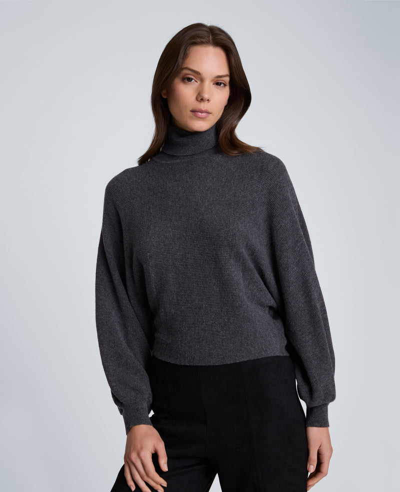 Kenneth Cole - Horizontal Shaker Crop Turtleneck WOMENS SWEATER for Women