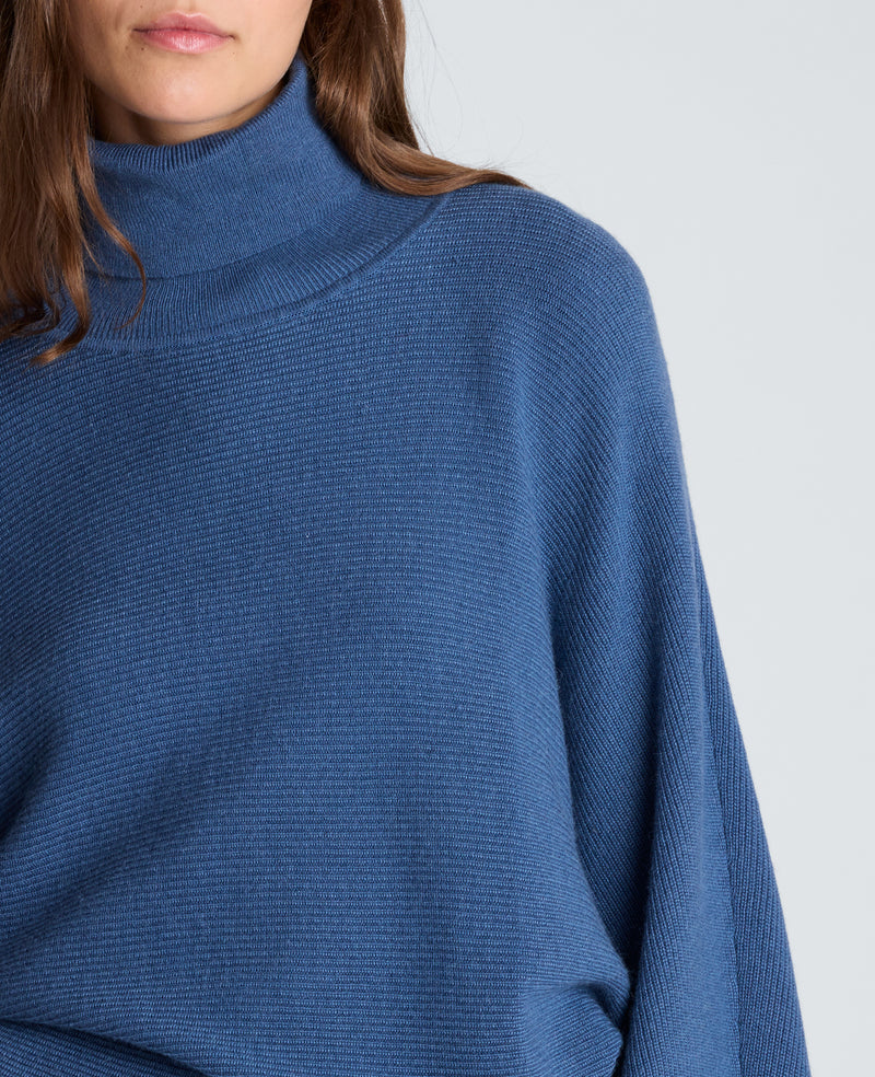 Kenneth Cole - Horizontal Shaker Crop Turtleneck WOMENS SWEATER for Women