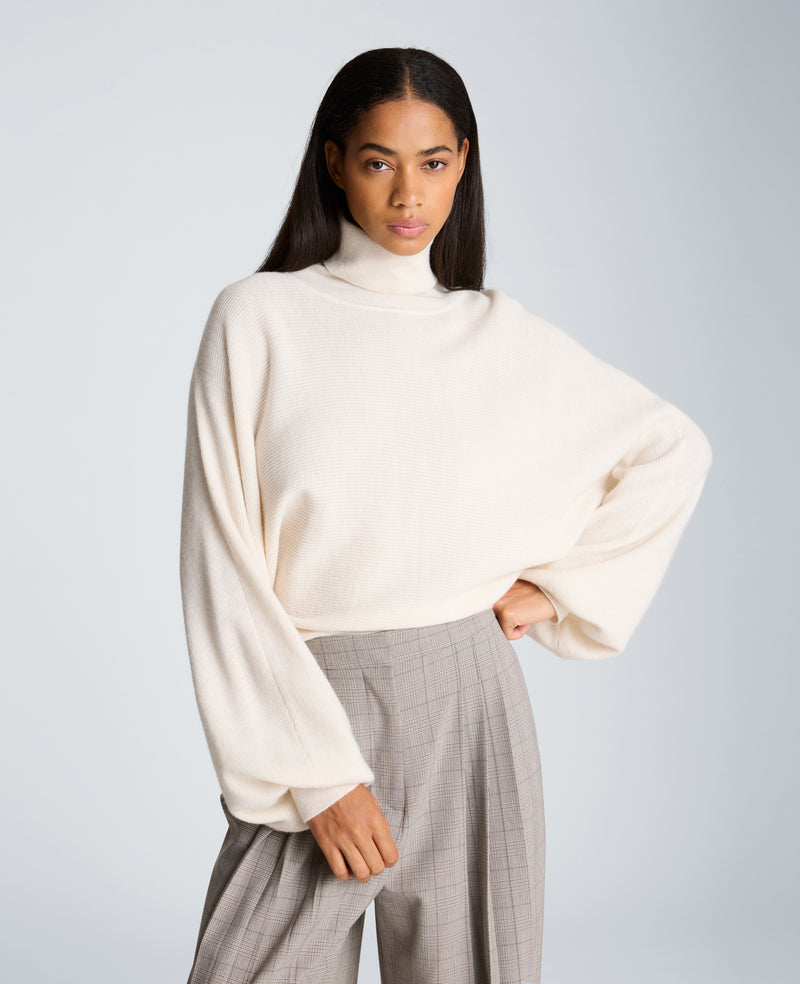 Kenneth Cole - Horizontal Shaker Crop Turtleneck WOMENS SWEATER for Women