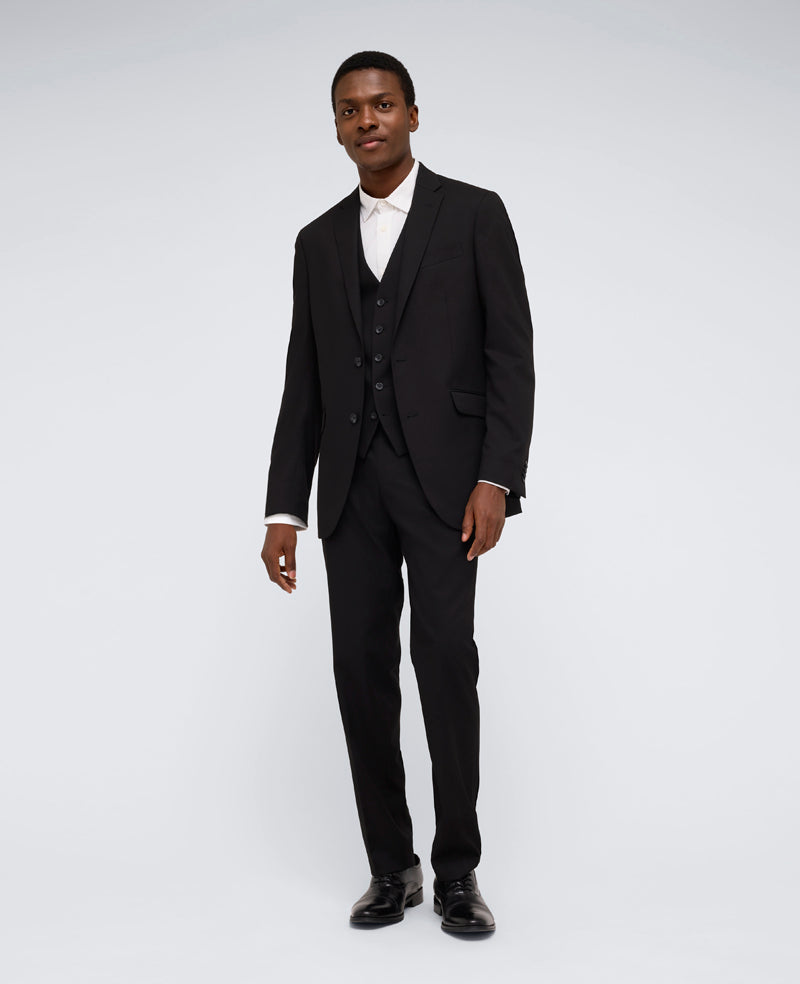 Kenneth Cole Reaction Men's Black Multi Pattern Suit Separate Jacket, 44 Short