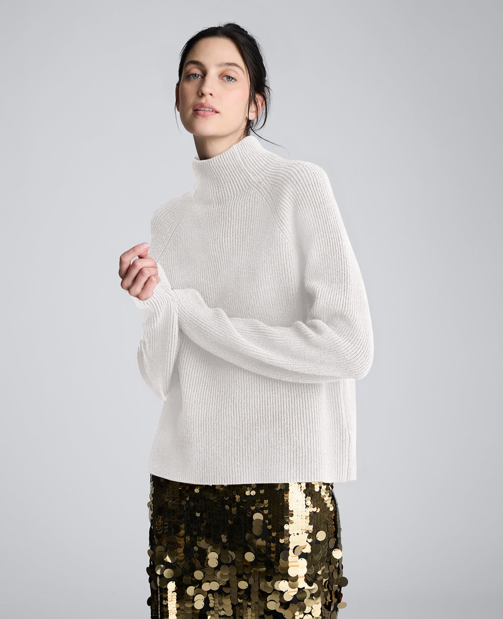 Kenneth Cole - Mockneck Raglan Sleeve Sweater WOMENS SWEATER for Women 