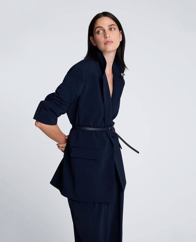 Kenneth Cole - One Button Jacket With Belt WOMENS JACKET for Women