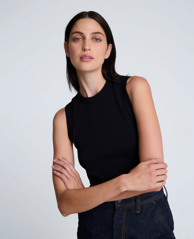 Kenneth Cole - Crew Neck Cotton Tank Top WOMENS KNITS for Women