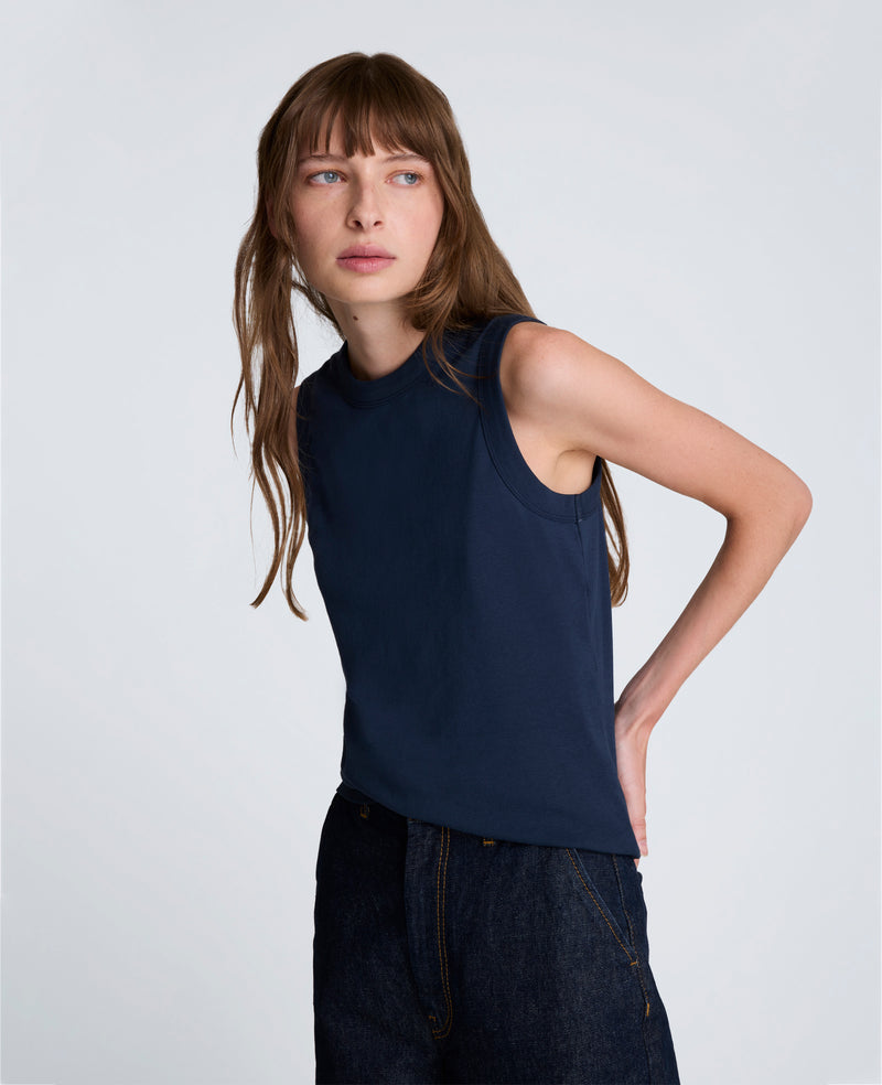 Kenneth Cole - Crew Neck Cotton Tank Top WOMENS KNITS for Women