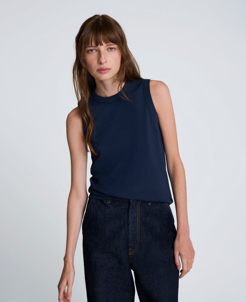 Kenneth Cole - Crew Neck Cotton Tank Top WOMENS KNITS for Women