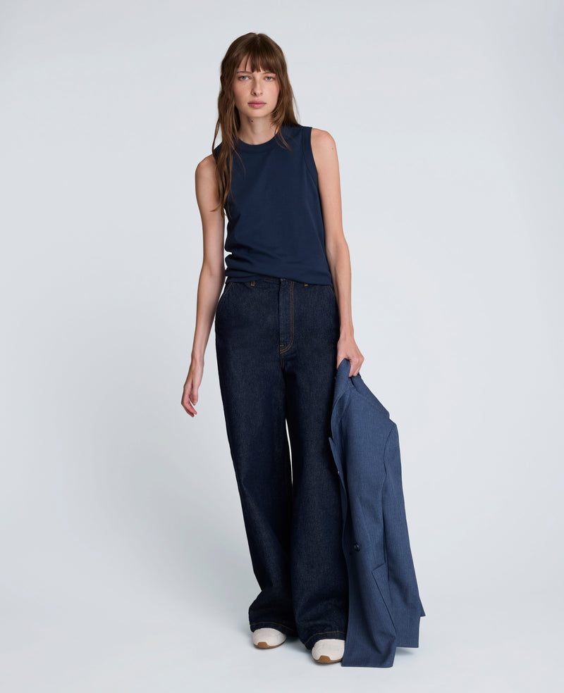 Kenneth Cole - Crew Neck Cotton Tank Top WOMENS KNITS for Women