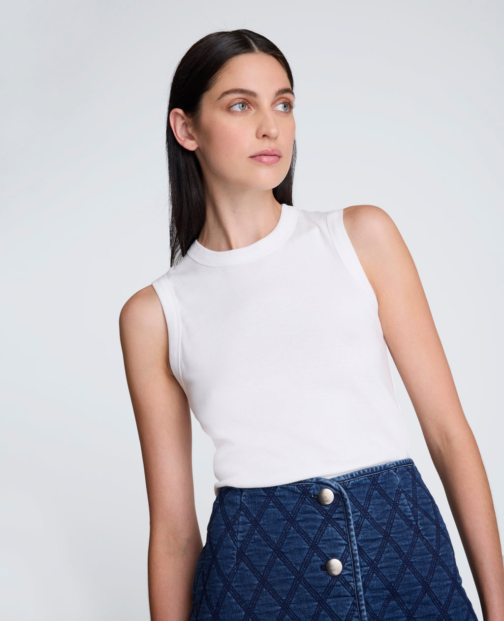 Kenneth Cole - Crew Neck Cotton Tank Top WOMENS KNITS for Women 