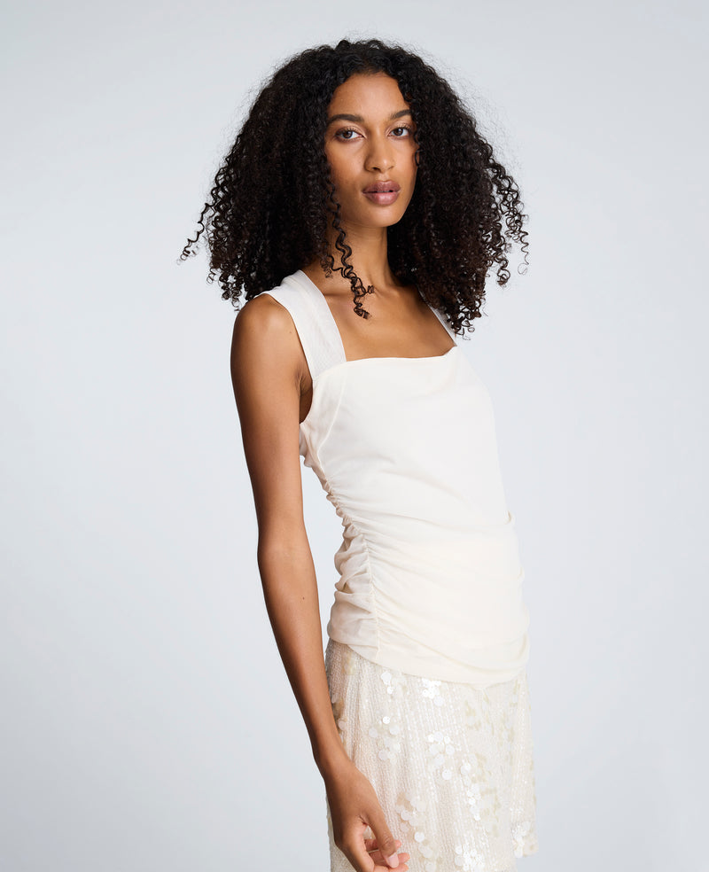 Kenneth Cole - Mesh Square Neck Sleeveless Pullover Top WOMENS KNITS for Women