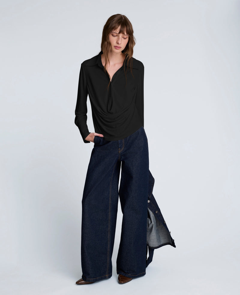 Kenneth Cole - Drape Front Pullover Shirt WOMENS KNITS for Women