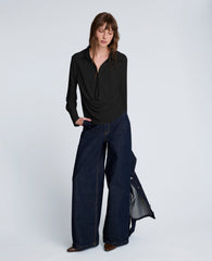 Drape Front Pullover Shirt