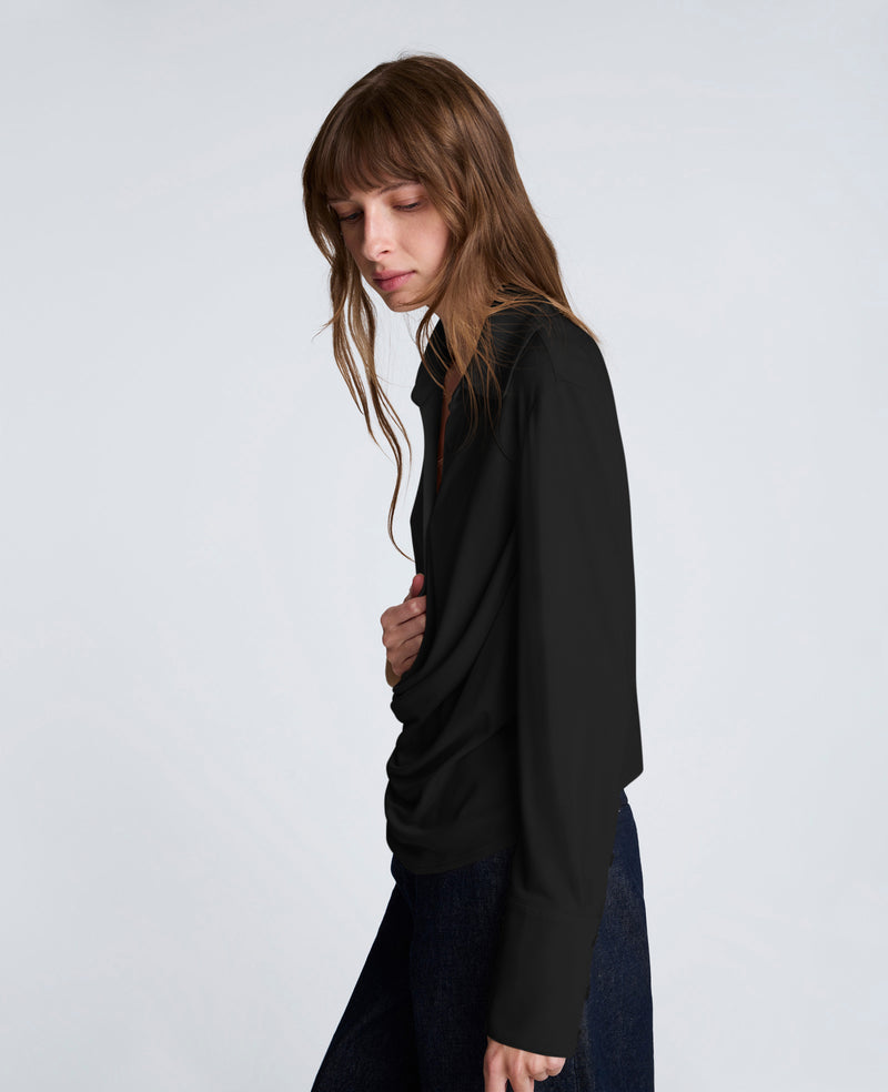 Kenneth Cole - Drape Front Pullover Shirt WOMENS KNITS for Women