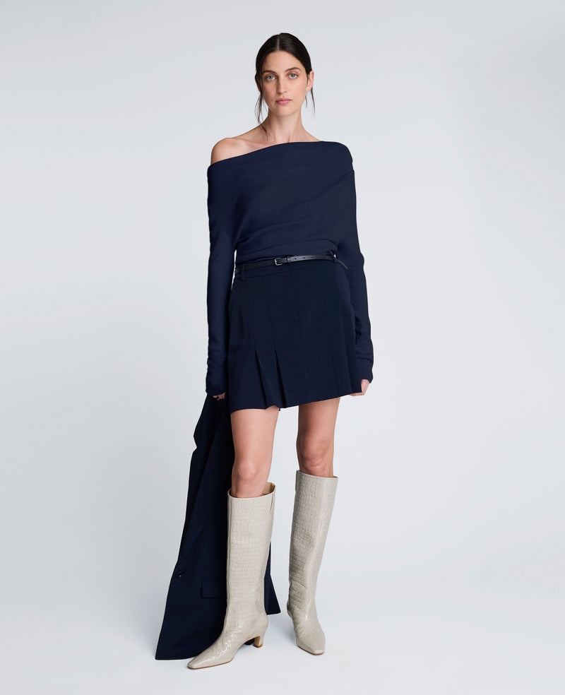 Kenneth Cole - Asymmetrical Drape Front Long Sleeve Sweater WOMENS SWEATER for Women