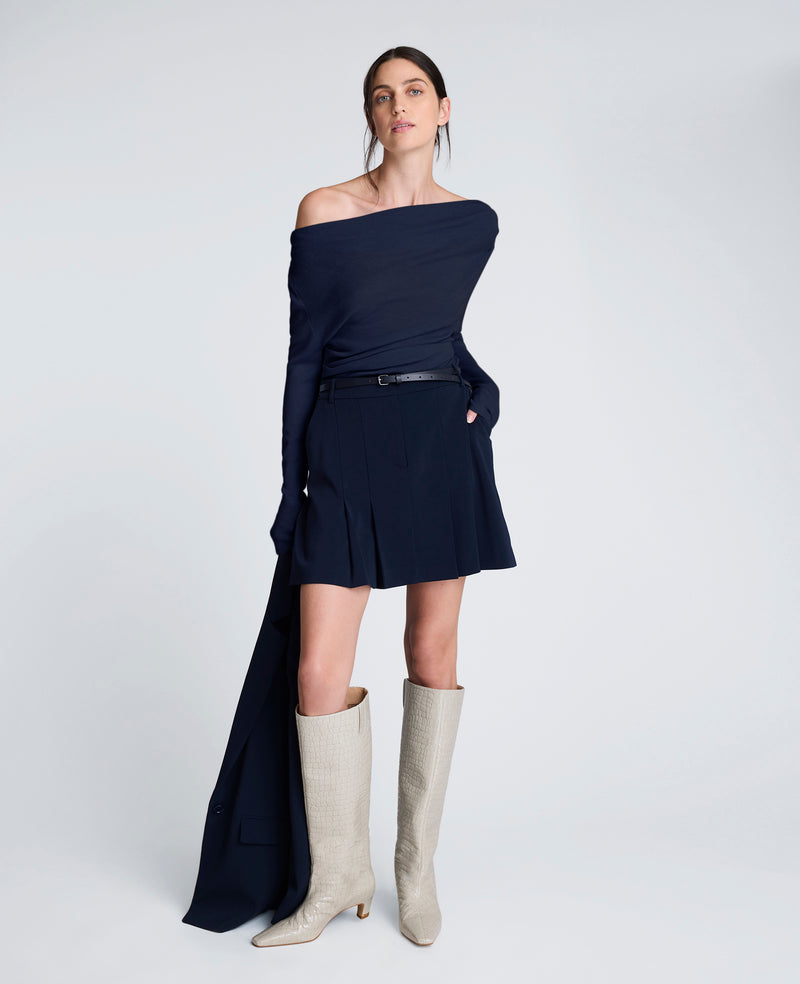 Kenneth Cole - Asymmetrical Drape Front Long Sleeve Sweater WOMENS SWEATER for Women