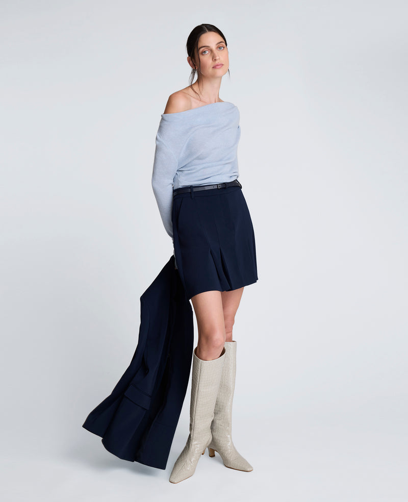 Kenneth Cole - Asymmetrical Drape Front Long Sleeve Sweater WOMENS SWEATER for Women