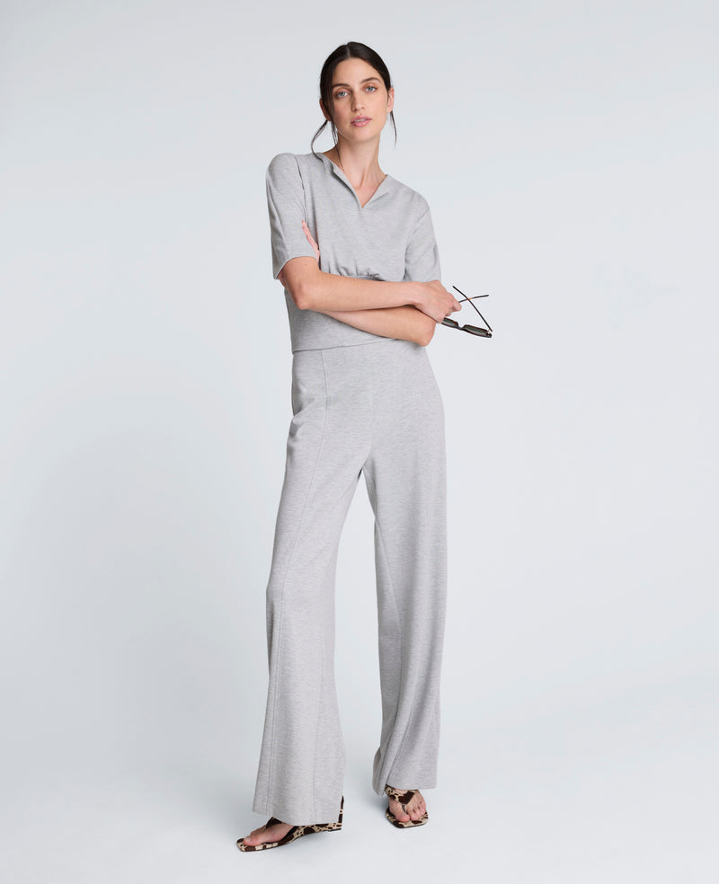 Kenneth Cole - Scuba Knit Cropped Puff Sleeve Banded Hem Top WOMENS KNITS for Women