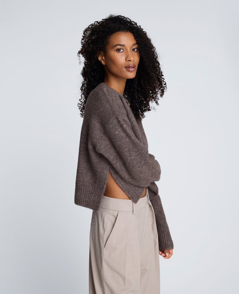 Kenneth Cole - Crew Neck Button Up Cardigan WOMENS SWEATER for Women