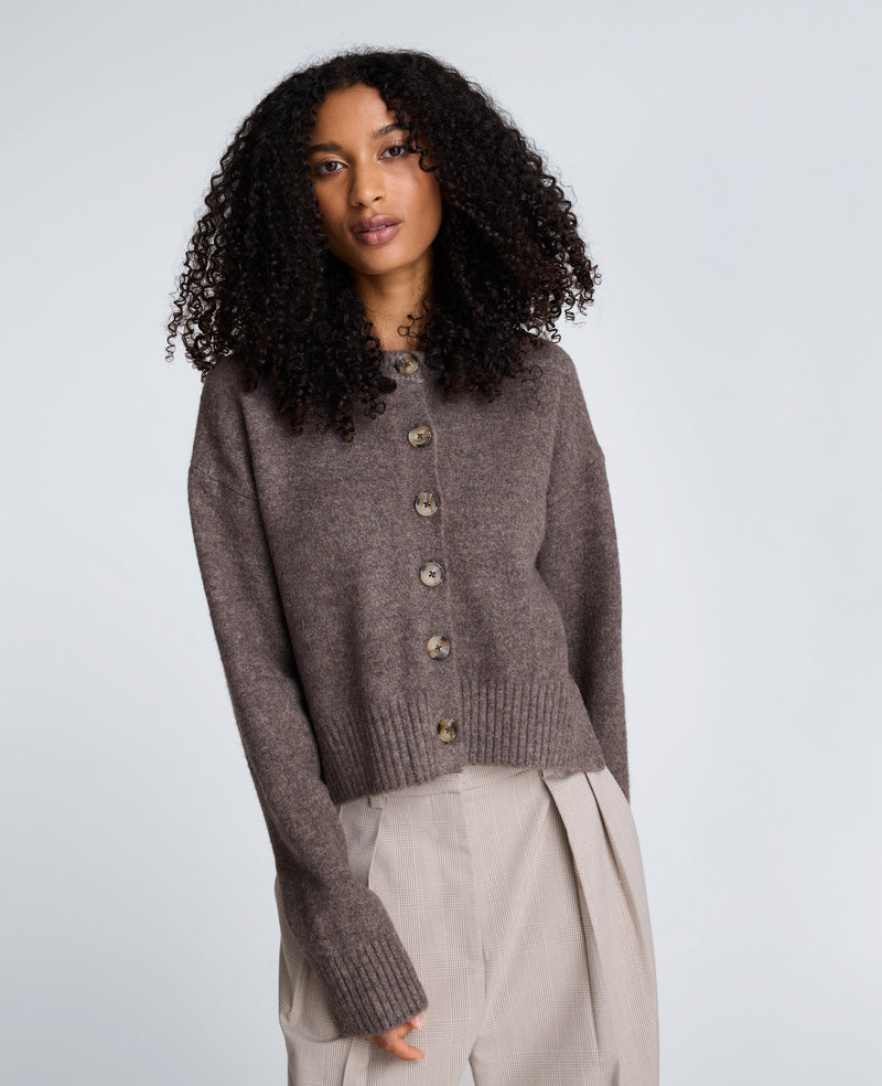 Kenneth Cole - Crew Neck Button Up Cardigan WOMENS SWEATER for Women