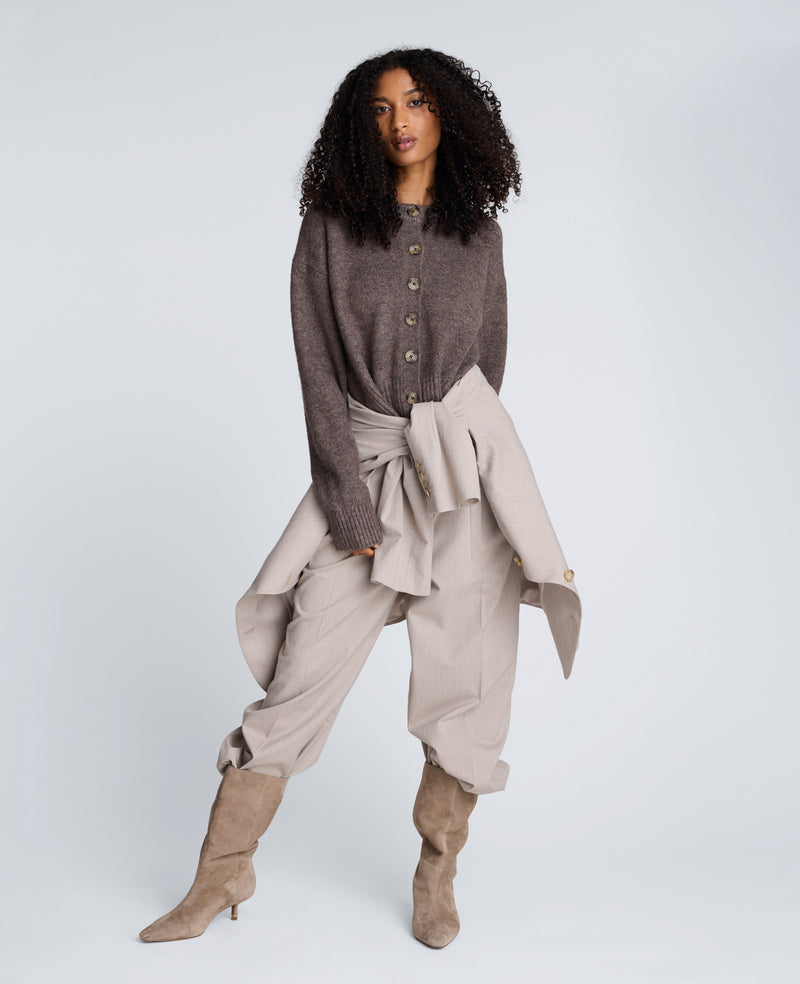 Kenneth Cole - Crew Neck Button Up Cardigan WOMENS SWEATER for Women