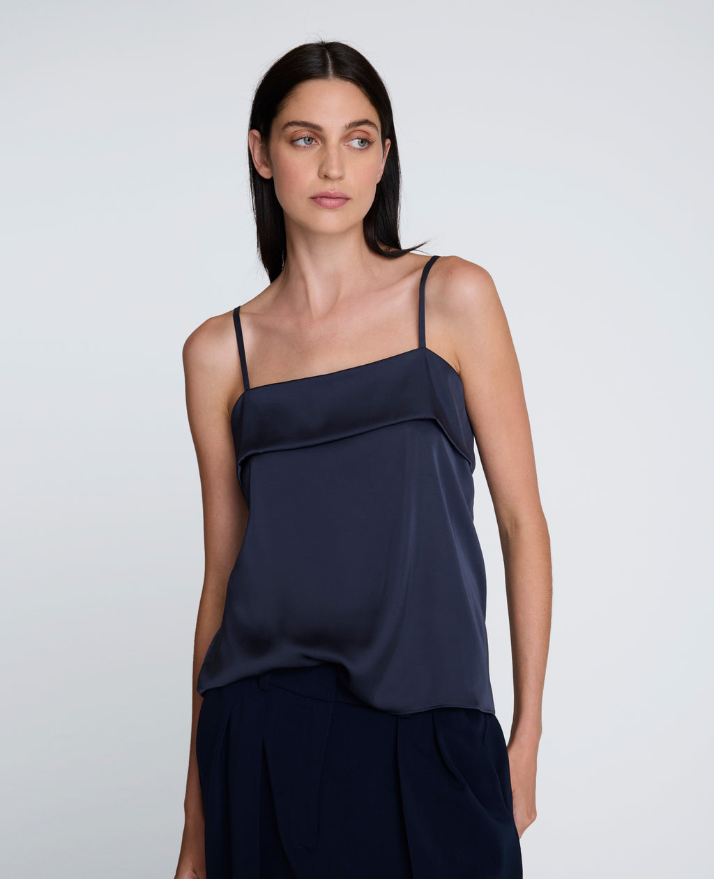 Kenneth Cole - Foldover Satin Cami with Adjustable Straps WOMENS TOPS for Women 