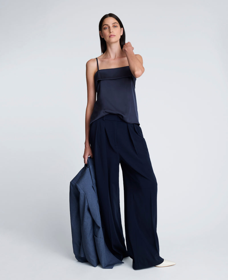 Kenneth Cole - Foldover Satin Cami with Adjustable Straps WOMENS TOPS for Women