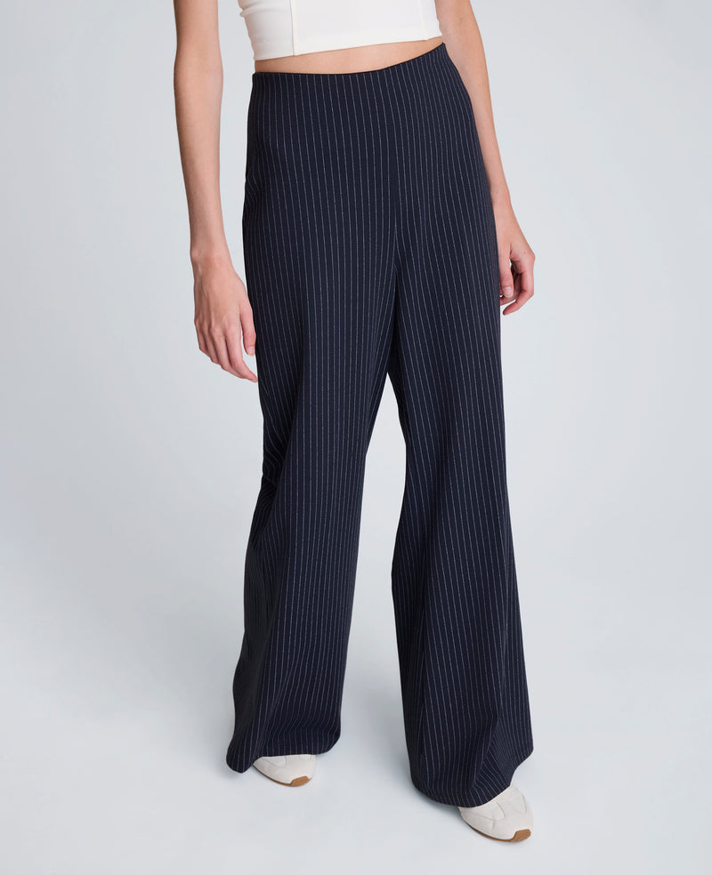 Kenneth Cole - Pinstripe Knit Pull-On Flare Pant WOMENS PANTS for Women