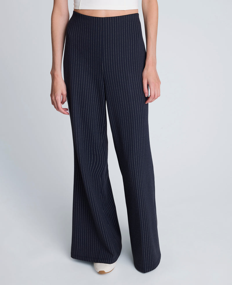 Kenneth Cole - Pinstripe Knit Pull-On Flare Pant WOMENS PANTS for Women