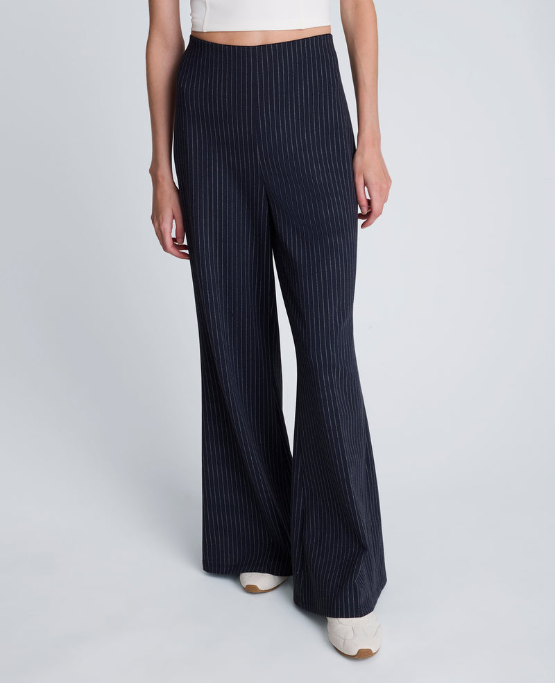 Kenneth Cole - Pinstripe Knit Pull-On Flare Pant WOMENS PANTS for Women