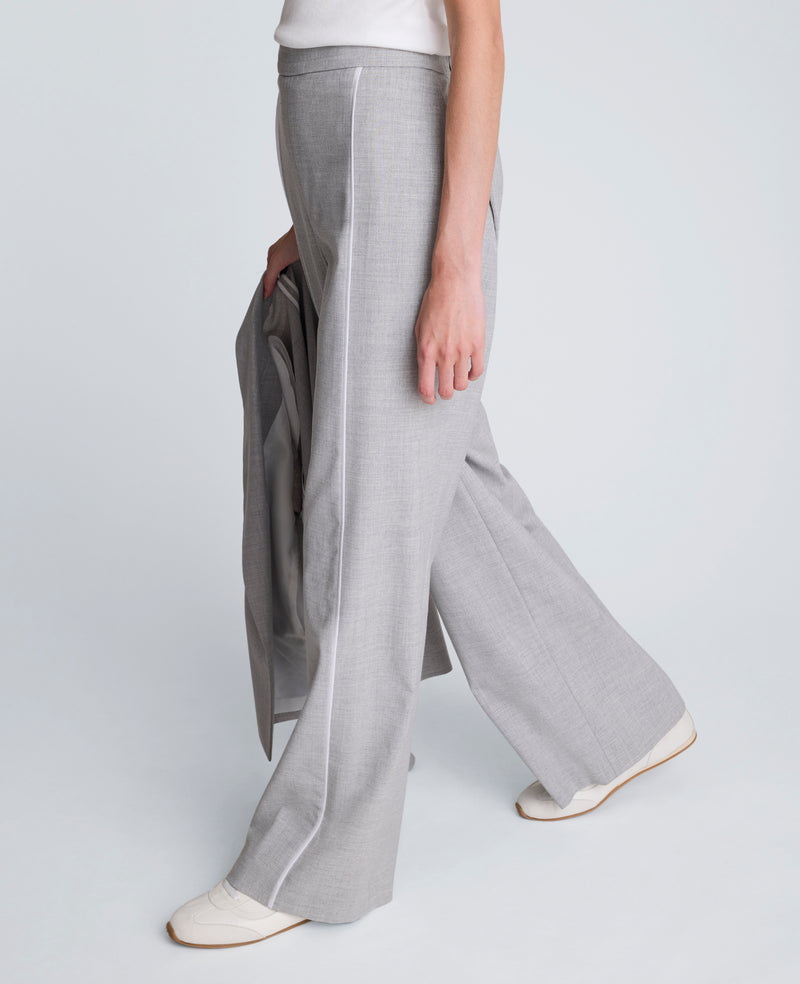 Kenneth Cole - Pull-On High Rise Wide Leg Pant with Piping WOMENS PANTS for Women