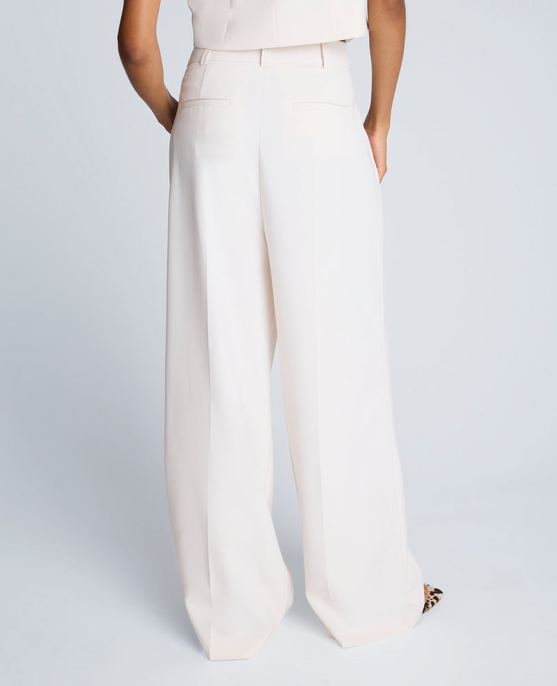 Kenneth Cole - High Rise Fly Front Double Pleat Wide Leg Pant WOMENS PANTS for Women