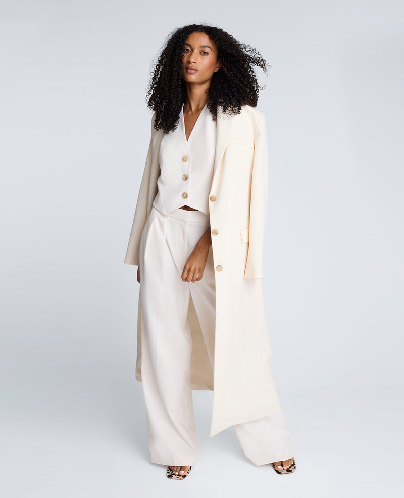 Kenneth Cole - High Rise Fly Front Double Pleat Wide Leg Pant WOMENS PANTS for Women