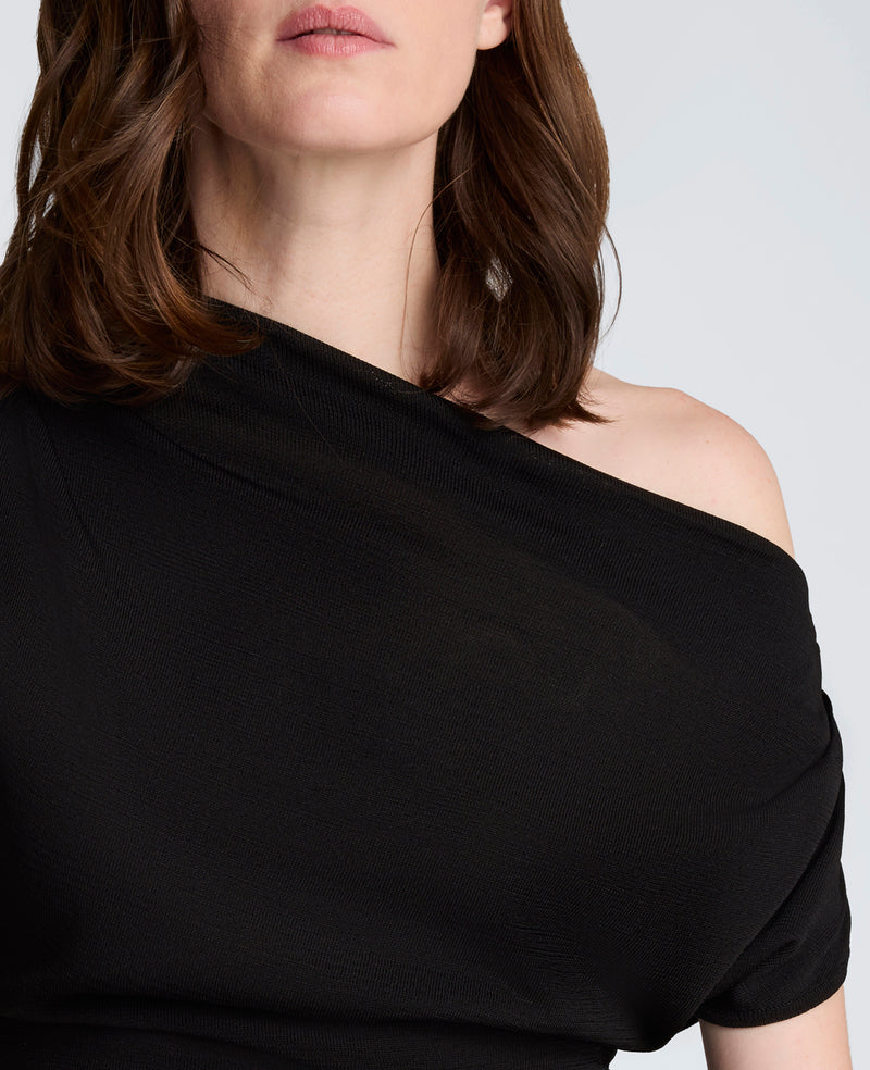 Kenneth Cole - Asymmetrical Drape Neck Top WOMENS SWEATER for Women