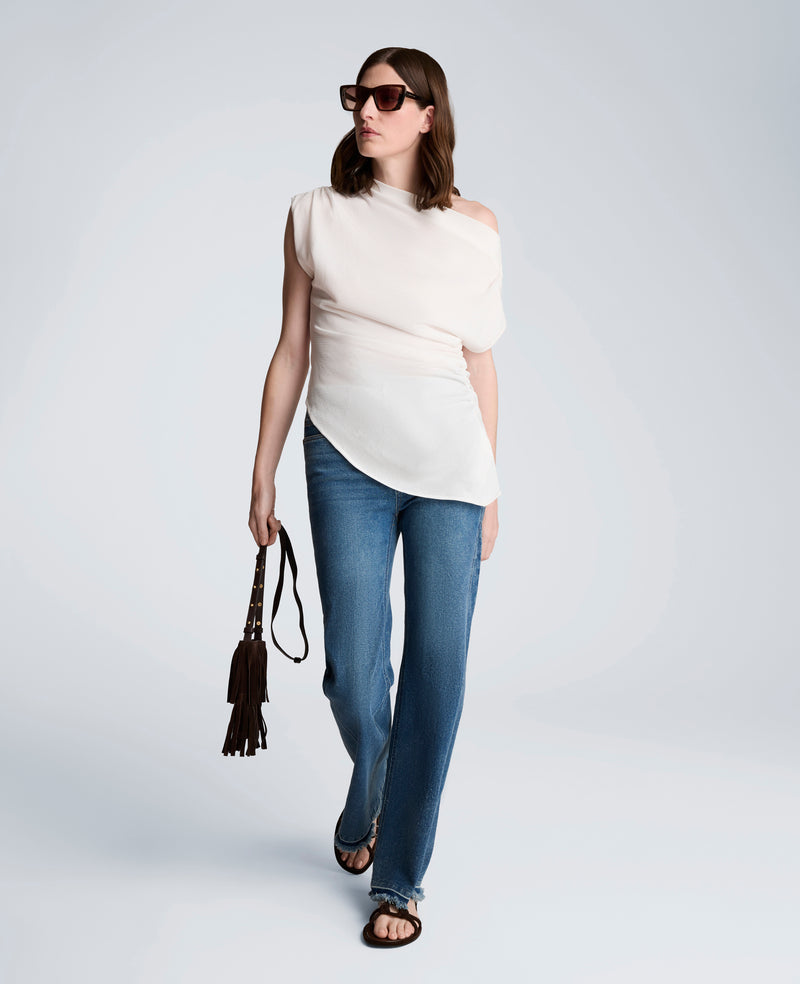 Kenneth Cole - Asymmetrical Drape Neck Top WOMENS SWEATER for Women