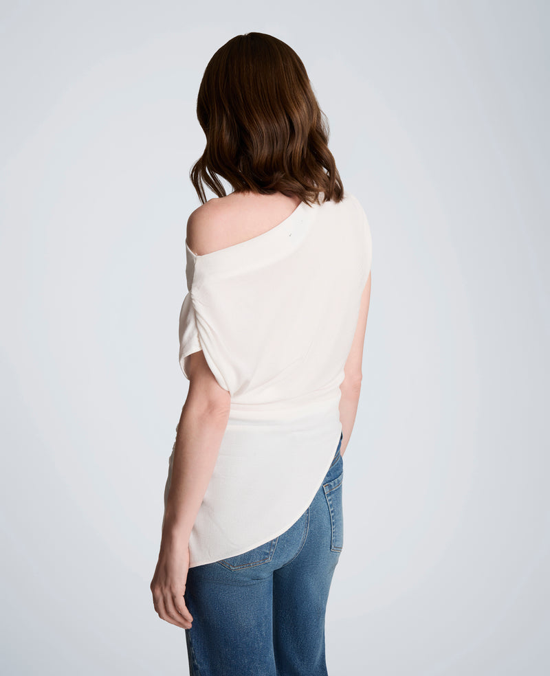 Kenneth Cole - Asymmetrical Drape Neck Top WOMENS SWEATER for Women