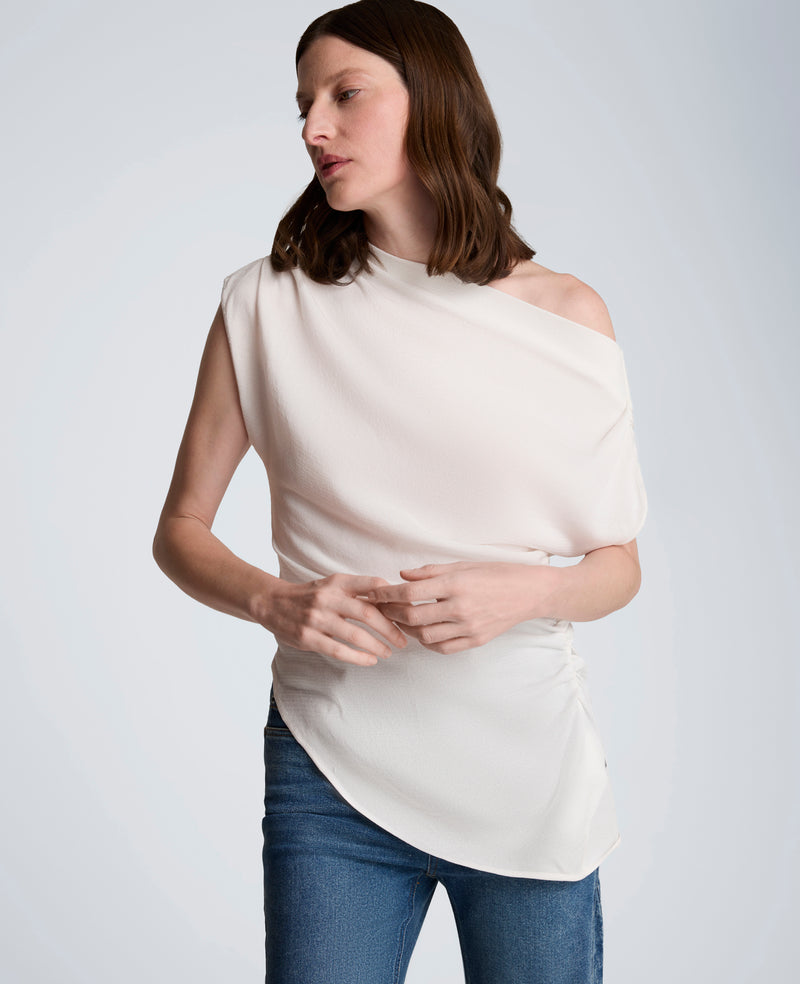 Kenneth Cole - Asymmetrical Drape Neck Top WOMENS SWEATER for Women