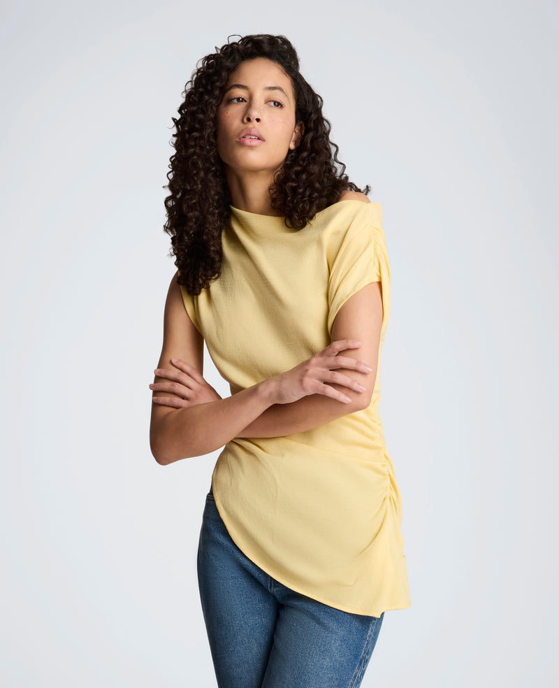 Kenneth Cole - Asymmetrical Drape Neck Top WOMENS SWEATER for Women