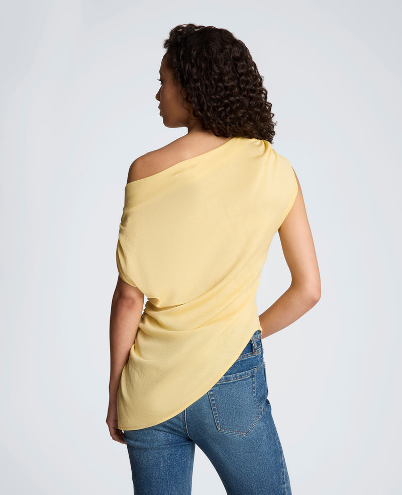 Kenneth Cole - Asymmetrical Drape Neck Top WOMENS SWEATER for Women