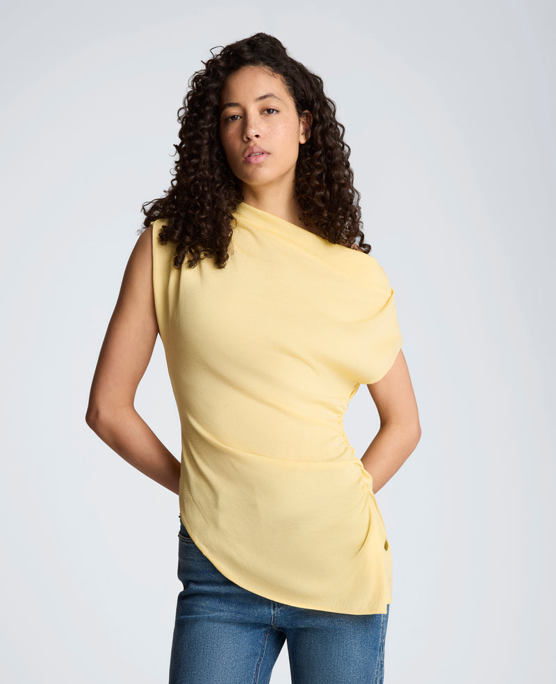 Kenneth Cole - Asymmetrical Drape Neck Top WOMENS SWEATER for Women