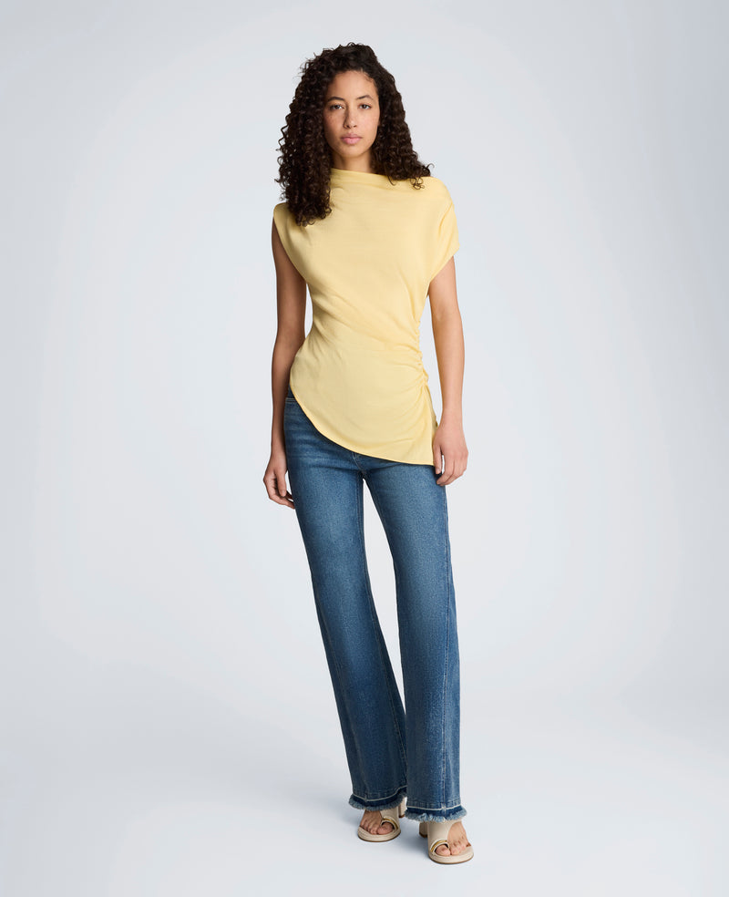 Kenneth Cole - Asymmetrical Drape Neck Top WOMENS SWEATER for Women