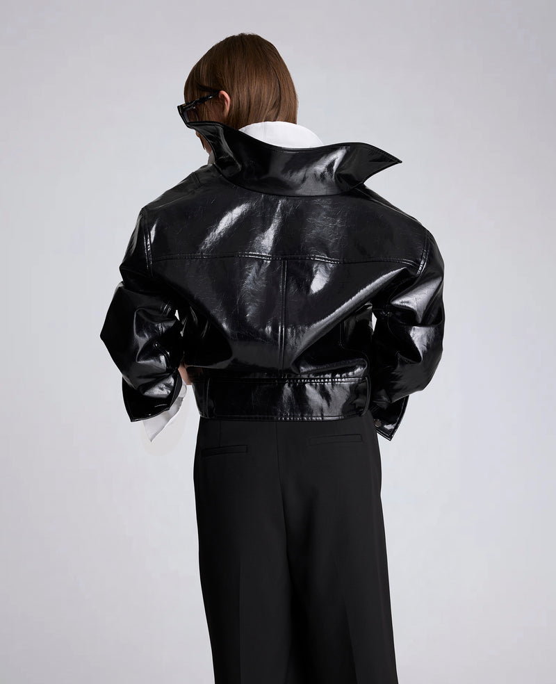 Kenneth Cole - Vegan Leather Moto Jacket WOMENS JACKET for Women